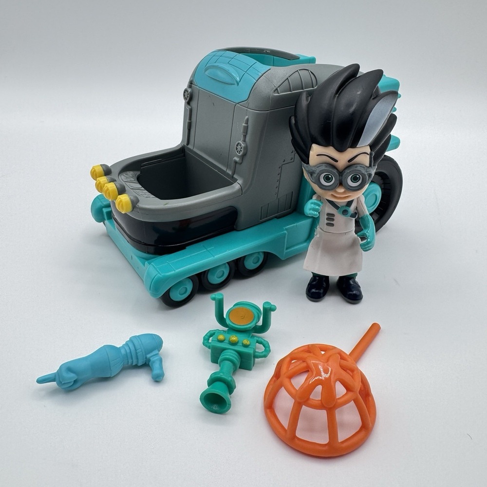 PJ Masks Just Play Romeo Lab Bus Vehicle & Action Figure Accessory Lot Set